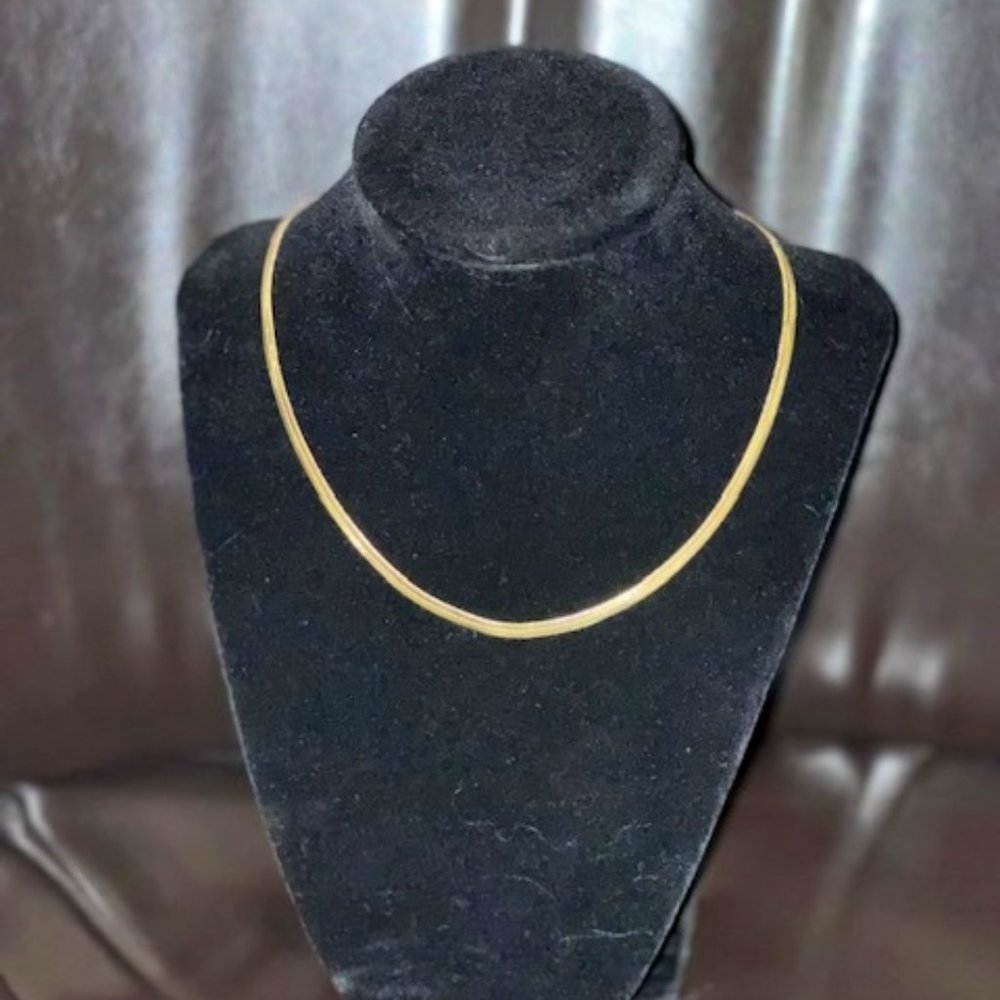 Gold Filled Herringbone Necklace